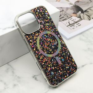 Maska / futrola GLAM GLOW MagSafe za iPhone 16 Pro Max (6.9) crna (MS).