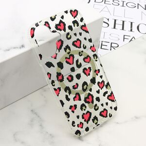 Maska / futrola LEOPARD MagSafe za iPhone 16 (6.1) roze (MS).