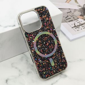 Maska / futrola GLAM GLOW MagSafe za iPhone 16 Pro (6.3) crna (MS).