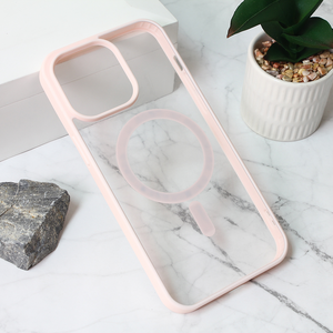 Maska / futrola Magsafe Frame Color za iPhone 15 Pro Max 6.7 roze.