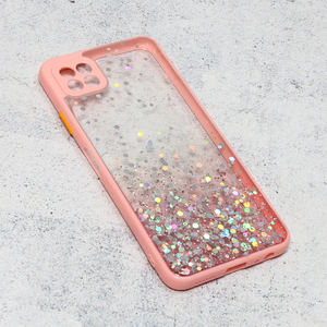 Maska / futrola Frame Glitter za Samsung A226 Galaxy A22 5G roze.
