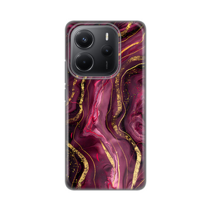 Silikonska maska / futrola print za Xiaomi Redmi Note 14 4G (SRB) Burgundy.