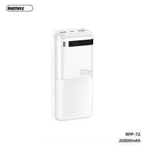 Back Up Baterija prenosiva baterija REMAX Piloteer Series RPP-72 20W+22.5W Fast Charging 20000mAh beli.