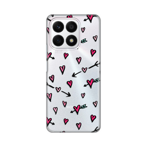 Silikonska maska / futrola print ultra tanka za Huawei Honor X8a Heart Pattern.