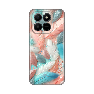 Silikonska maska / futrola print za Honor X7d 4G/400 Smart 5G Pastel Feathers.