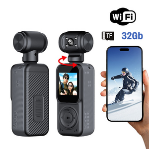 Smart akciona kamera Q5 2k sa memorijskom karticom 32Gb crna.