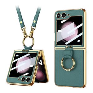 Maska / futrola GOLD EDGE za Samsung F741B/F761B Galaxy Z Flip 6 5G/Z Flip 7 FE 5G zelena (GKK case) (MS).