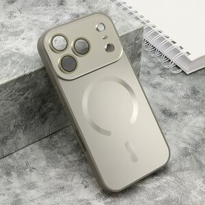 Maska / futrola COLOR METAL Magsafe za iPhone 17 Pro siva (small camera) (MS).