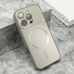 Maska / futrola COLOR METAL MagSafe za iPhone 16 Pro (6.3) srebrna (small camera) (MS).