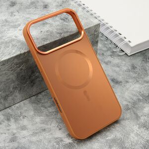 Maska / futrola COLOR METAL Magsafe za iPhone 17 Pro Max (6.9) narandzasta (big camera) (MS).