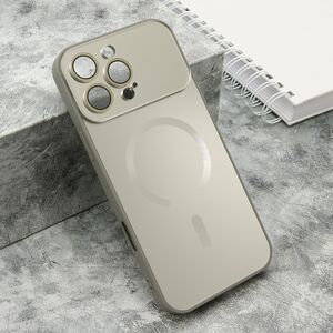 Maska / futrola COLOR METAL MagSafe za iPhone 16 Pro Max (6.9) srebrna (small camera) (MS).