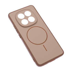 Maska / futrola Magsafe mat Line za Xiaomi Redmi Note 15 4G braon.