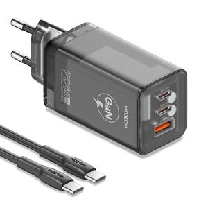 Kucni punjac MOXOM LX-HC824 60W PD Type C na Type C crni (MS).