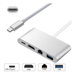 Adapter Type C na RJ45 (LAN) HDMI USB 3.0 4u1 JWD-TC08.