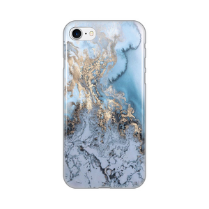 Silikonska maska / futrola print za iPhone 7/8/SE (2020)/SE (2022) Blue Gold Marble.