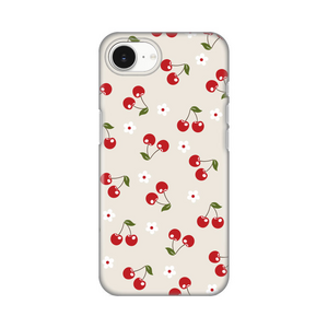 Silikonska maska / futrola print za iPhone 16e/17e 6.1 Cherry and Flowers.