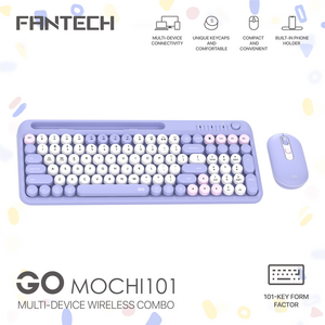 Combo mis tastatura wireless Fantech WK-899 GO mochi101 ljubicasta.