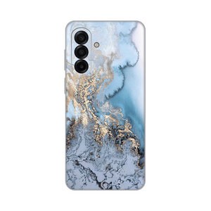 Silikonska maska / futrola print za Samsung A175 Galaxy A17 Blue Gold Marble.