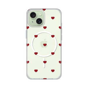 Maska / futrola print Magsafe za iPhone 15 Red Hearts.