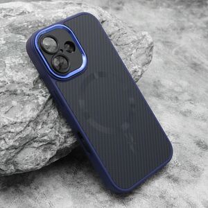 Maska / futrola CARBON MagSafe za iphone 16 (6.1) plava (small camera) (MS).