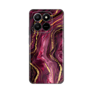 Silikonska maska / futrola print za Honor X7d 4G/400 Smart 5G Burgundy.