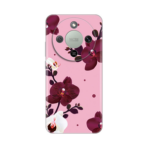 Silikonska maska / futrola print ultra tanka za Huawei Honor Magic 8 Lite Pink Orchid.