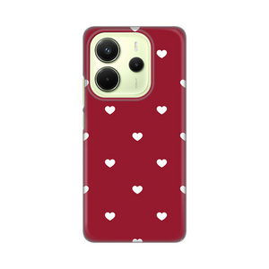 Silikonska maska / futrola print ultra tanka za Xiaomi Redmi Note 14 4G (SRB) Burgundy Hearts.