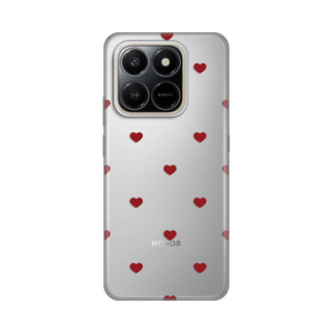 Silikonska maska / futrola print za Honor X7d 4G/400 Smart 5G Red Hearts.