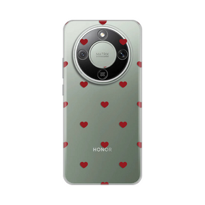 Silikonska maska / futrola print za Huawei Honor Magic 8 Lite Red Hearts.