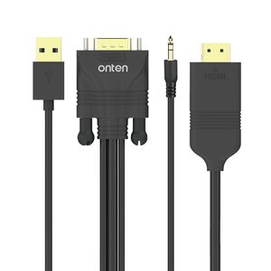 Adapter VGA + jack 3.5mm + USB 2.0 na HDMI 1.8m (OTN-5152) Onten (MS).