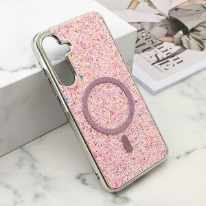 Maska / futrola GLAM GLOW MagSafe za Samsung A556 Galaxy A55 5G roze (MS).