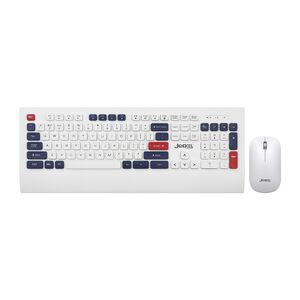 Tastatura bezicna i mis bezicni WS671 belo-plava JEDEL (MS).