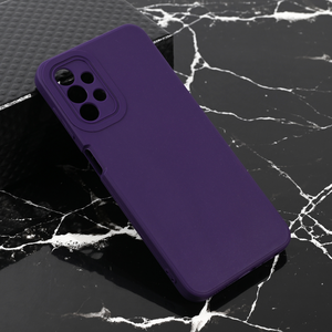 Silikonska maska / futrola Teracell Giulietta za Samsung A135 Galaxy A13 4G mat tamno ljubicasta.