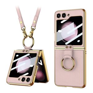 Maska / futrola GOLD EDGE za Samsung F741B/F761B Galaxy Z Flip 6 5G/Z Flip 7 FE 5G roze (GKK case) (MS).