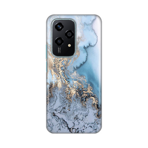 Silikonska maska / futrola print za Huawei Honor 200 Lite Blue Gold Marble.