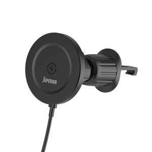 Drzac za mobilni telefon Superior SU-D102 sa bezicnim punjenjem (magnet i ventilacija) crni (MS).