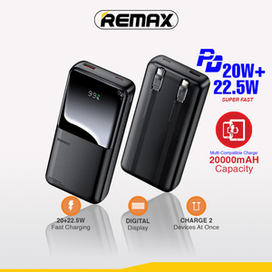 Back Up Baterija prenosiva baterija REMAX Cynlle Series RPP-680 PD 20W+QC 22.5W 20000mAh crni.