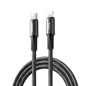 Data kabl REMAX Velocity CB25 Fast charging 30W Type C na iPhone lightning 1.2M crni.