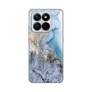 Silikonska maska / futrola print za Honor X7d 4G/400 Smart 5G Blue Gold Marble.