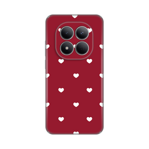 Silikonska maska / futrola print ultra tanka za Xiaomi Redmi Note 15 Pro 5G Burgundy Hearts.
