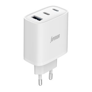 Kuciste punjaca Superior SU-6505ACCL 65W 3A GaN Fast PD + USB belo (MS).