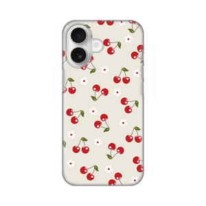 Silikonska maska / futrola print za iPhone 16 6.1 Cherry and Flowers.