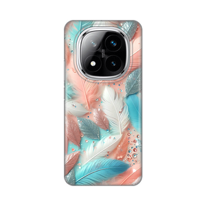 Silikonska maska / futrola print za Xiaomi Redmi Note 14 Pro Plus 5G (EU) Pastel Feathers.