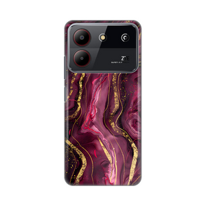 Silikonska maska / futrola print za ZTE Blade A54 Burgundy.