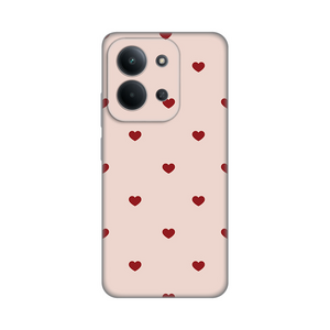 Silikonska maska / futrola print za Xiaomi Redmi 15C 4G Beige Hearts.