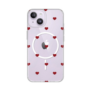Maska / futrola print Magsafe za iPhone 13/14 6.1 Red Hearts.