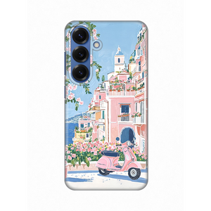 Silikonska maska / futrola print za Samsung S931 Galaxy S25 Pink Italy.