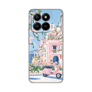 Silikonska maska / futrola print za Honor X7d 4G/400 Smart 5G Pink Italy.