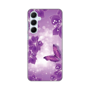 Silikonska maska / futrola print za Samsung A556 Galaxy A55 5G Butterfly And Flowers.