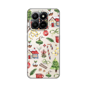 Silikonska maska / futrola print ultra tanka za Honor X7d 4G/400 Smart 5G Winter Spirit.